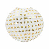 Load image into Gallery viewer, Gold Dots Round Paper Lantern - 20cm
