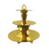 Load image into Gallery viewer, 3 Tier Gold Cake Stand - 40.5cm x 35cm x 31cm