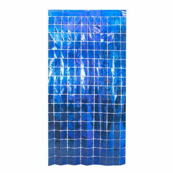 Blue Square Radiant Curtain