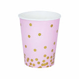 Load image into Gallery viewer, 8 Pack Pink Dots Foil Paper Cups - 266ml
