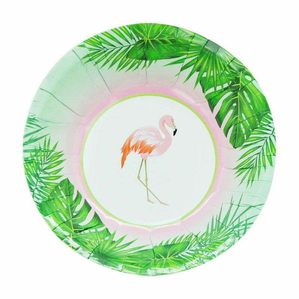 8 Pack Flamingo Paper Bowl - 17cm x 4.2cm