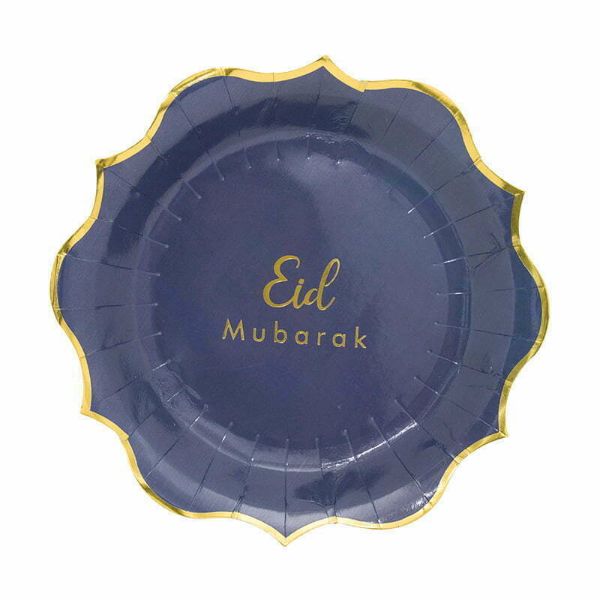 8 Pack Eid Mubarak Lunch Plates - 23cm
