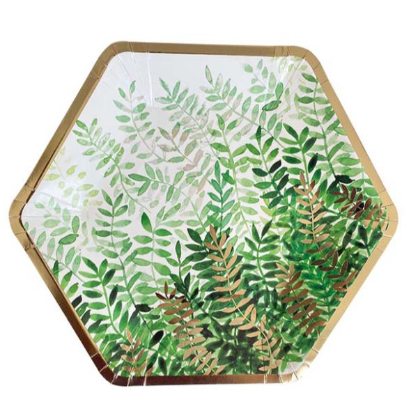 8 Pack Leaf Plate - 22cm