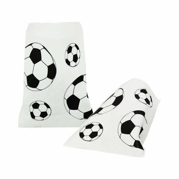 8 Pack Soccer Googies Treat Bags - 13cm x 18.2cm