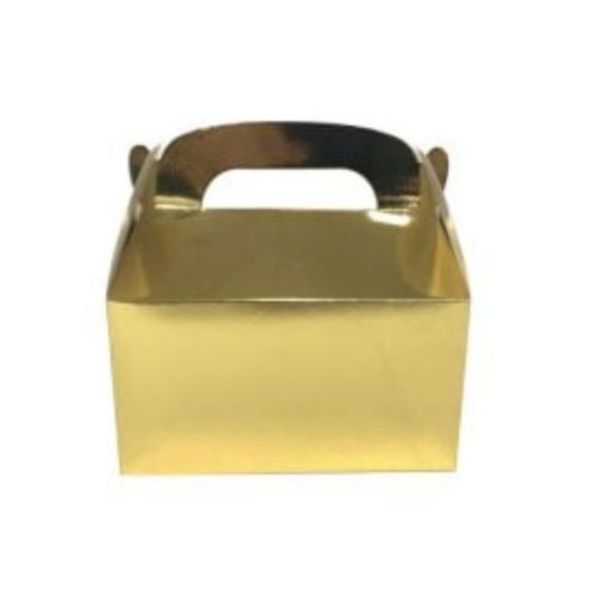 6 Pack Gold Treat Box - 15cm x 9cm