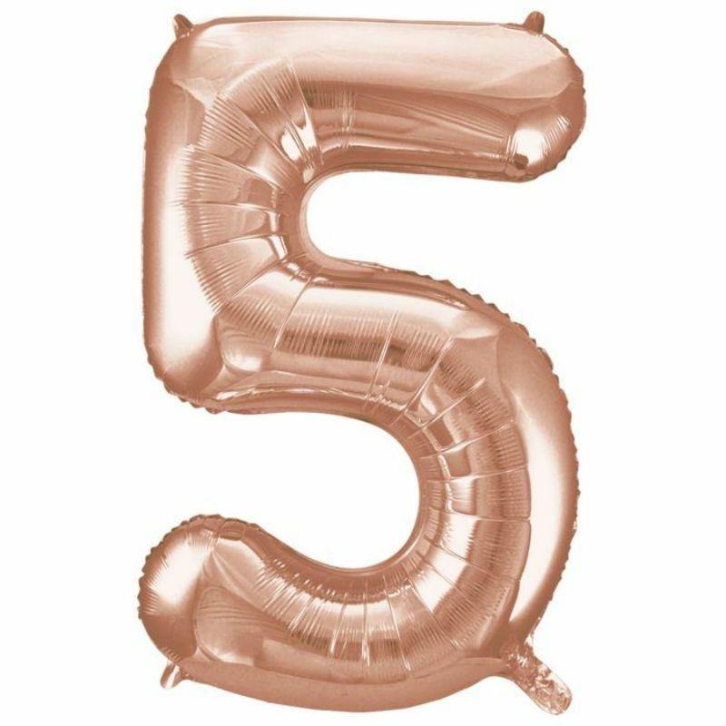 Rose Gold Foil Balloon #5 - 36cm - The Base Warehouse