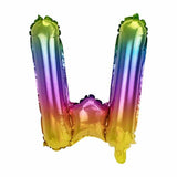 Load image into Gallery viewer, Rainbow Letter W Foil Balloon -36cm