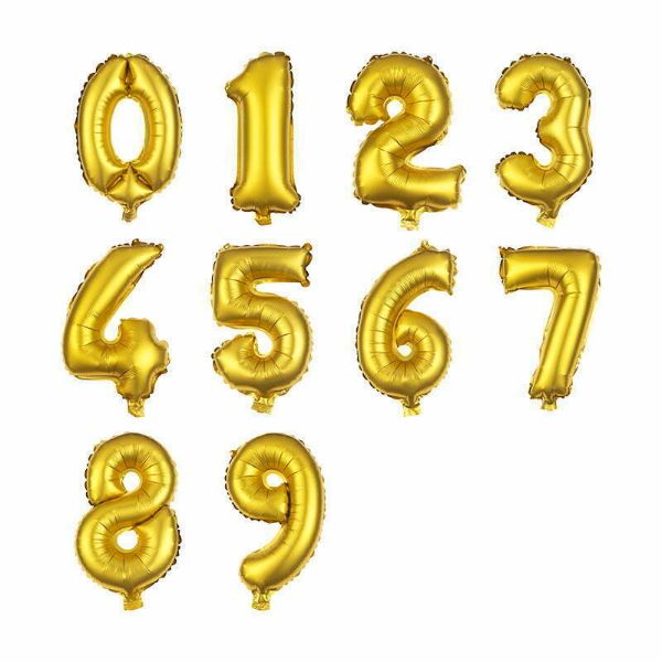 Shiny Gold Number 7 Foil Balloon - 36cm
