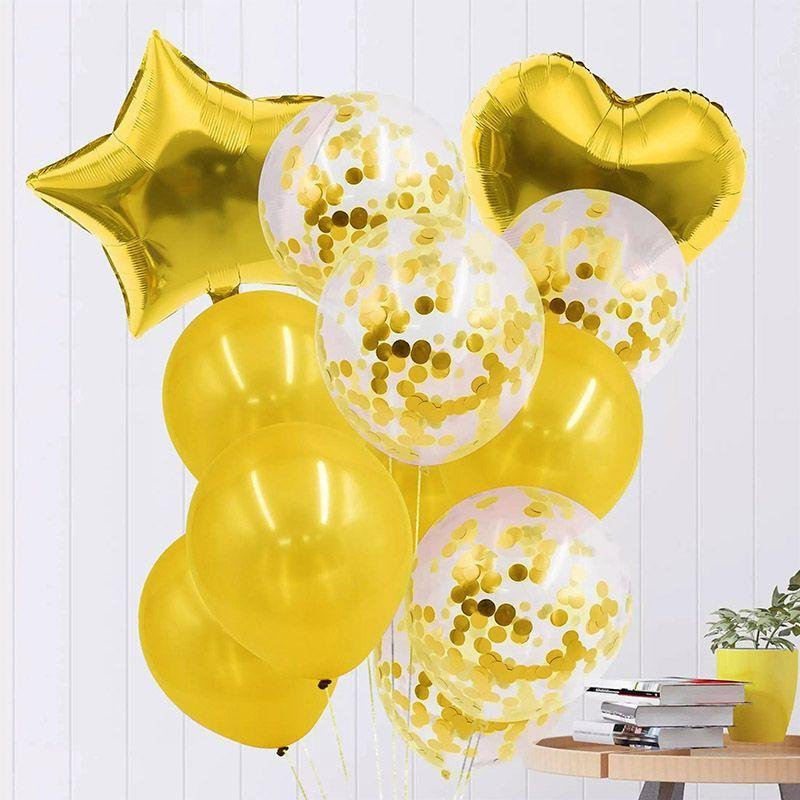 14 Piece Gold Balloon Set