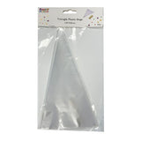 Load image into Gallery viewer, 25 Pack Triangle Plastic Bags with Gold Tie - 13cm x 25cm
