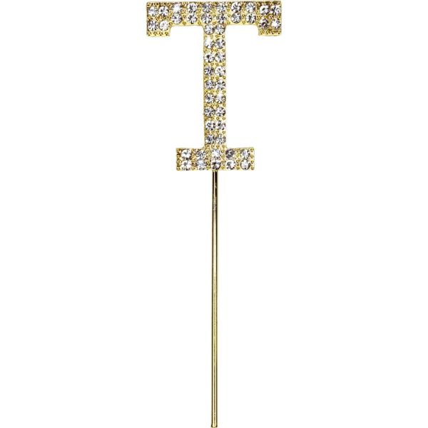 Gold Letter T Cake Topper