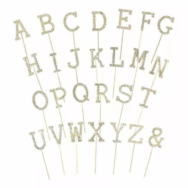 Gold Letter V Cake Topper - V