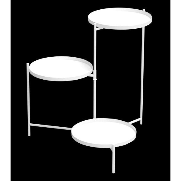 White 3 Tier Pot Holder - 40cm