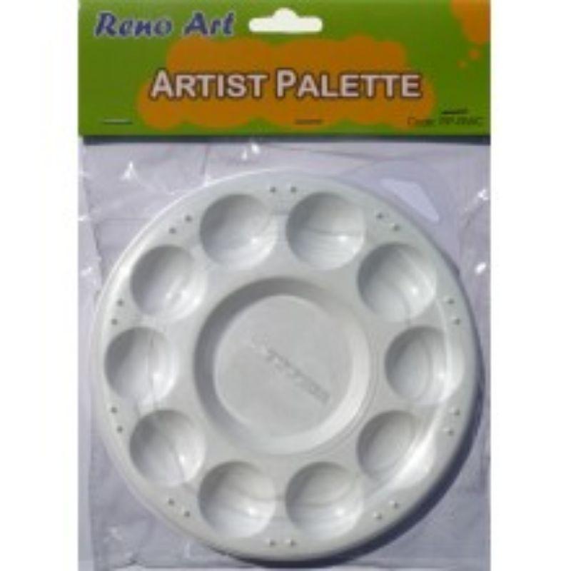 10 Well Round Plastic Palette - 16.8cm