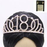 Load image into Gallery viewer, Gold 18th Birthday Tiara With Diamantes