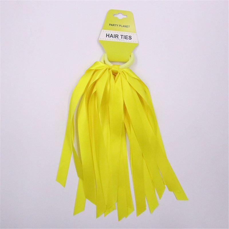 2 Pack Yellow Tassel Hair Ties