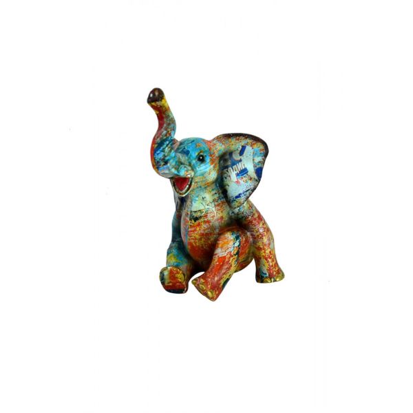 Graffiti Pattern Elephant - 12cm