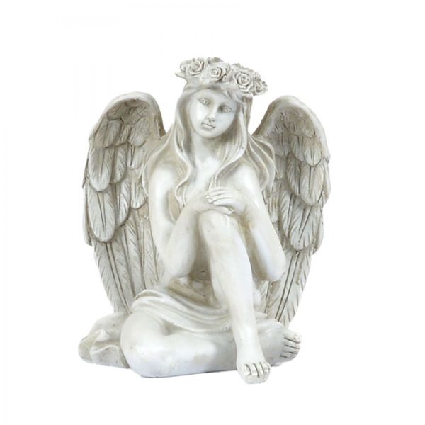 Angel With T-Light Holder - 16.5cm x 15.5cm x 21cm