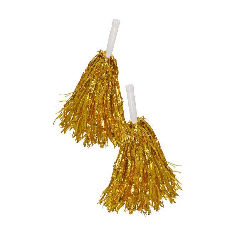 2 Pack Gold Cheerleader Pom Pom - 80g