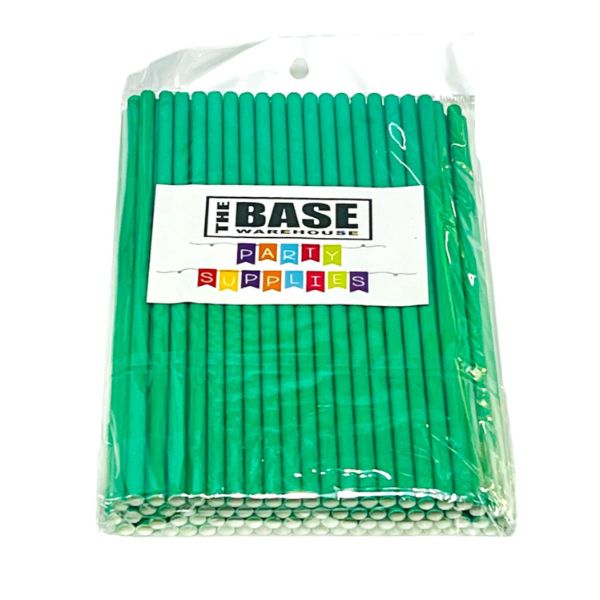 80 Pack Mint Paper Straws