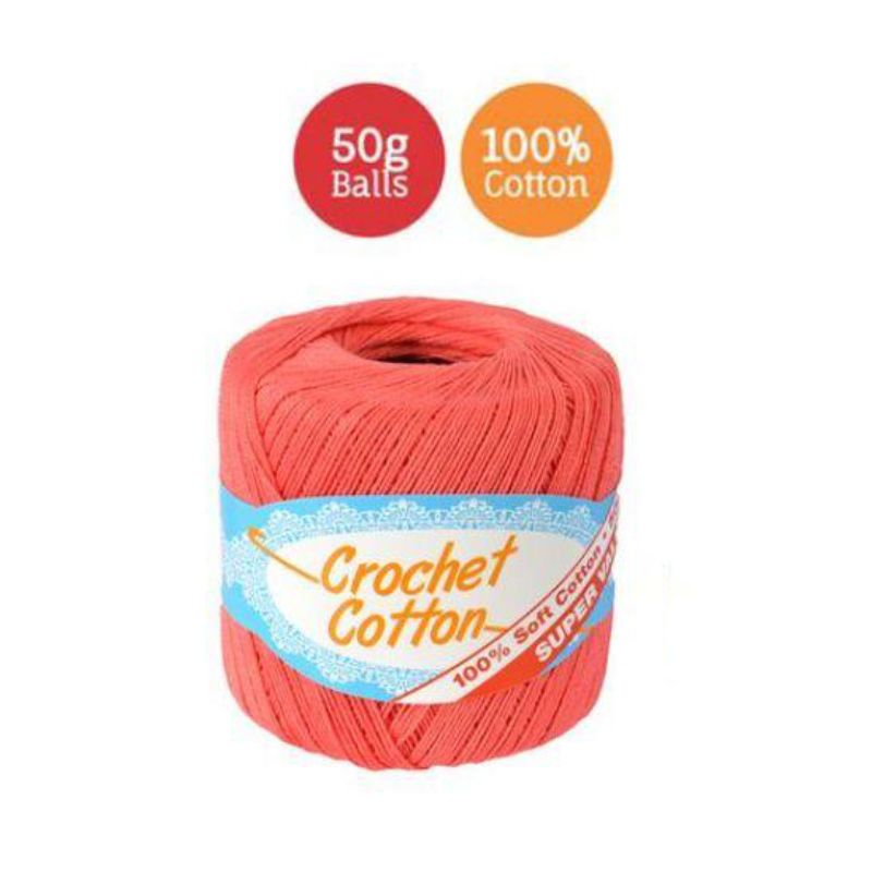 Peach Crochet Cotton - 50g