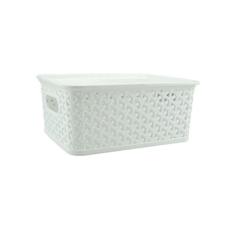 Basket With Lid - 25.5cm x 20cm x 10.5cm