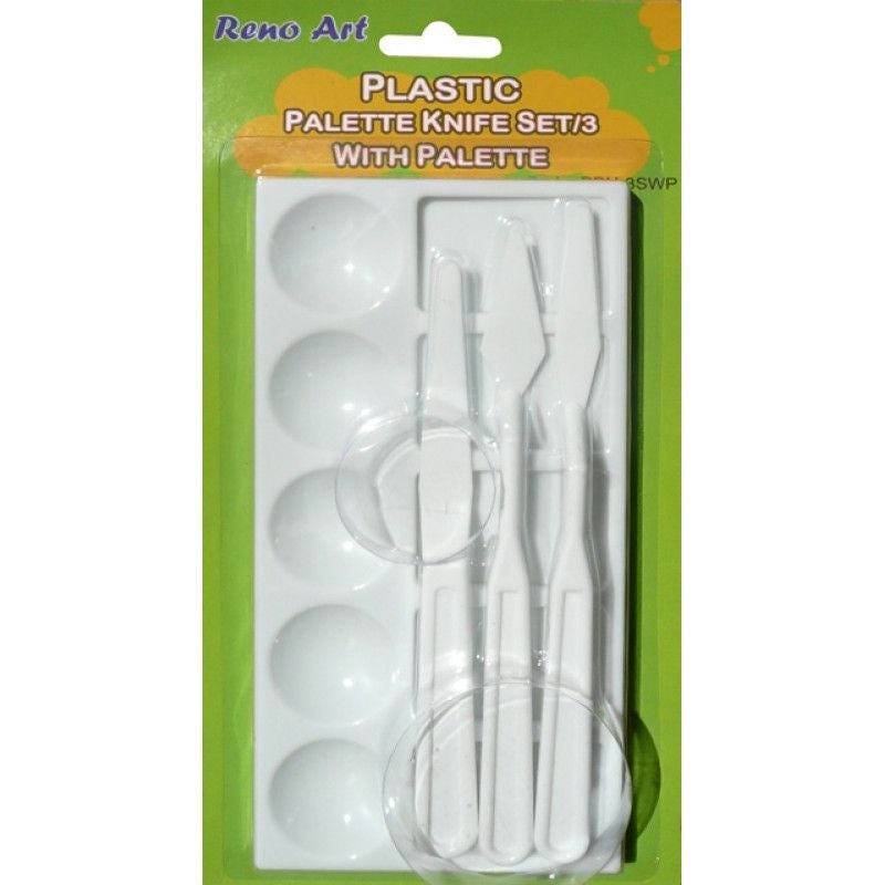 Plastic Palette Knife Set with Palette