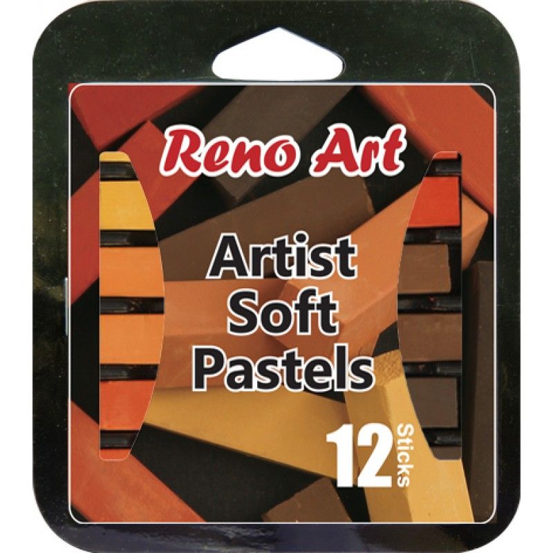 12 Pack Soft Pastels Sanguine & Sepia Colours Set