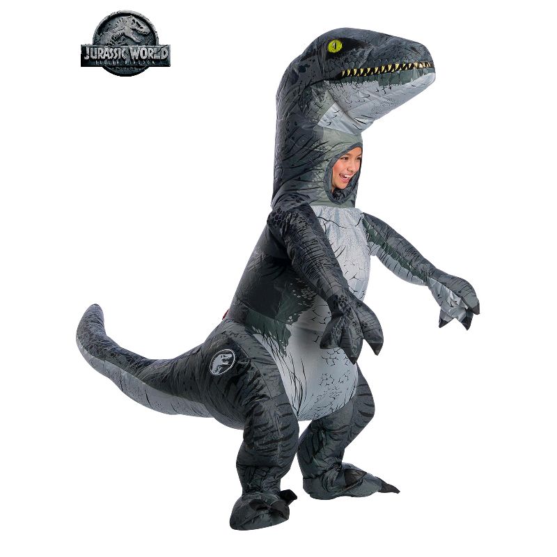 VELOCIRAPTOR BLUE INFLATABLE KIDS COSTUME - CHILD