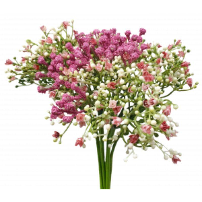 Dark Pink Baby Breath Bouquet - 28cm
