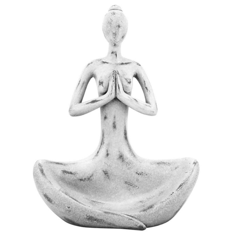 Wood Look Yoga Lady - 17cm x 22cm