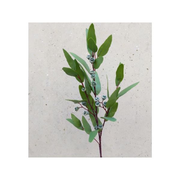 Green Eucalyptus Spray with Seed - 80cm