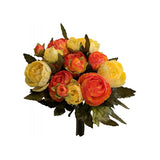 Load image into Gallery viewer, Orange & Yellow Ranunculus x 12 Bouquet - 21cm