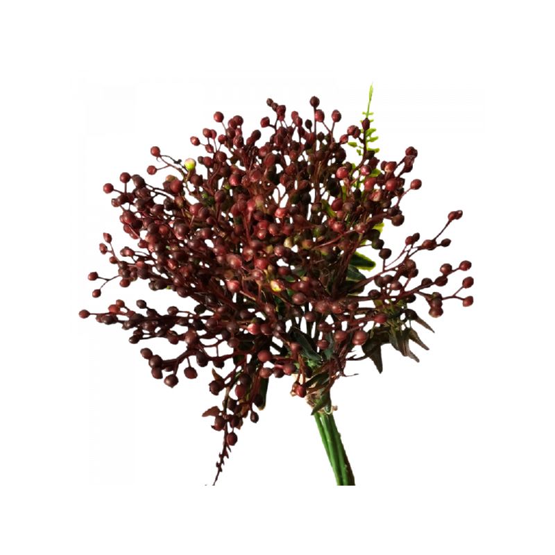 Clausena Excavata Bouquet with Dark Red Fruit - 31cm