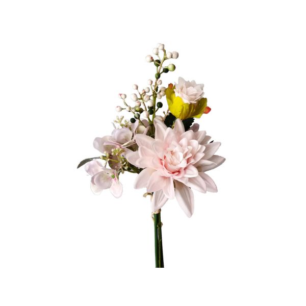 Light Pink Dahlia Hydrangea Bouquet - 40cm