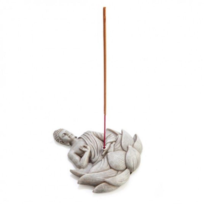 Stone Buddha Incense Burner - 12cm x 2.5cm x 2cm
