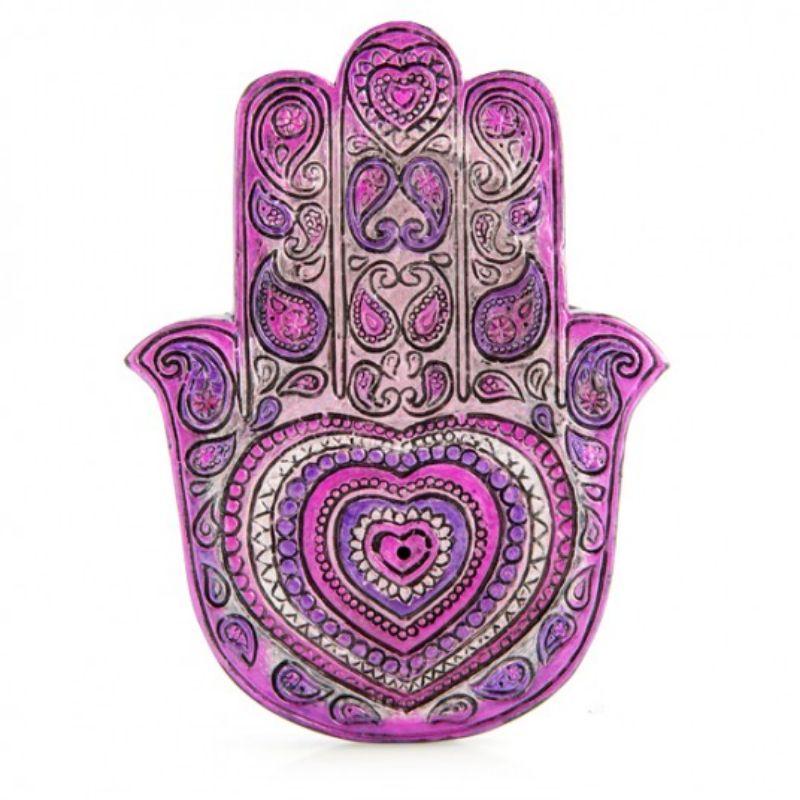 Hamsa Heart Incense Burner - 12.5cm x 9cm x 2cm