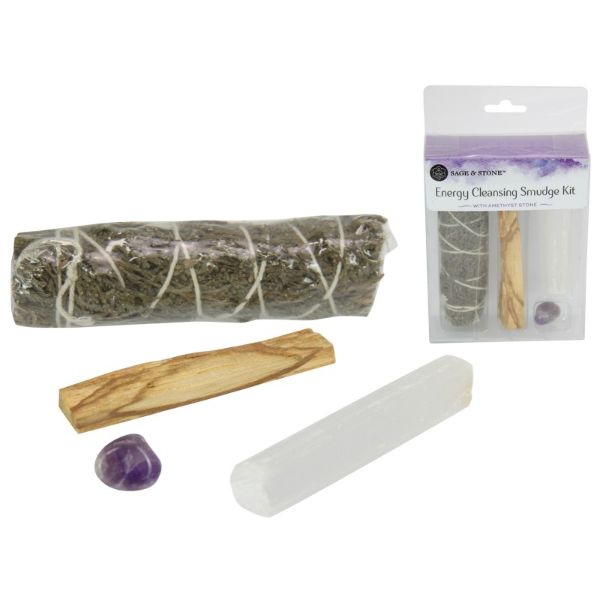 4 Pack Sage Energy Amethyst Cleansing Kit