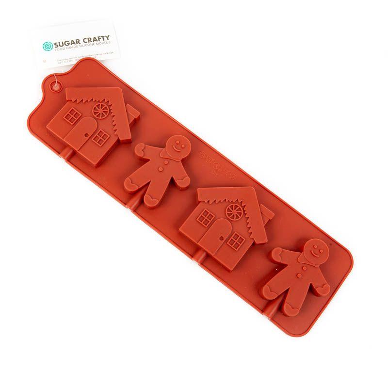 Gingerbread Man & House Silicone Chocolate Mould