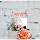 Load image into Gallery viewer, Engaged Rose Gold Plated Cake Topper - 6cm