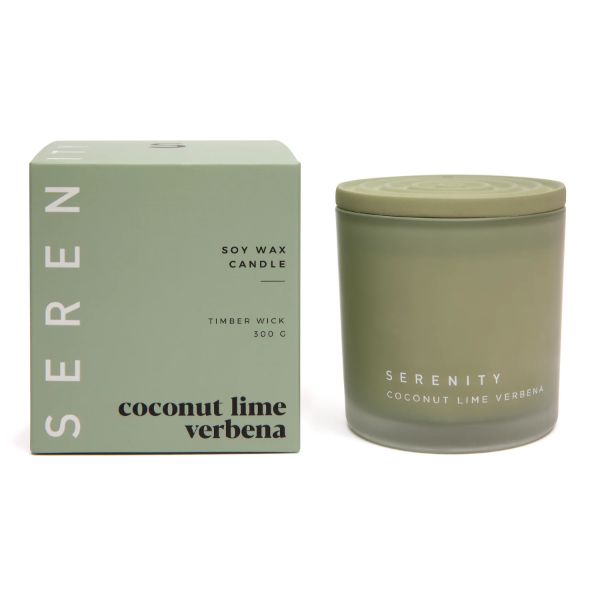 Coloured Frost Coconut Lime Verbena Candle - 300g