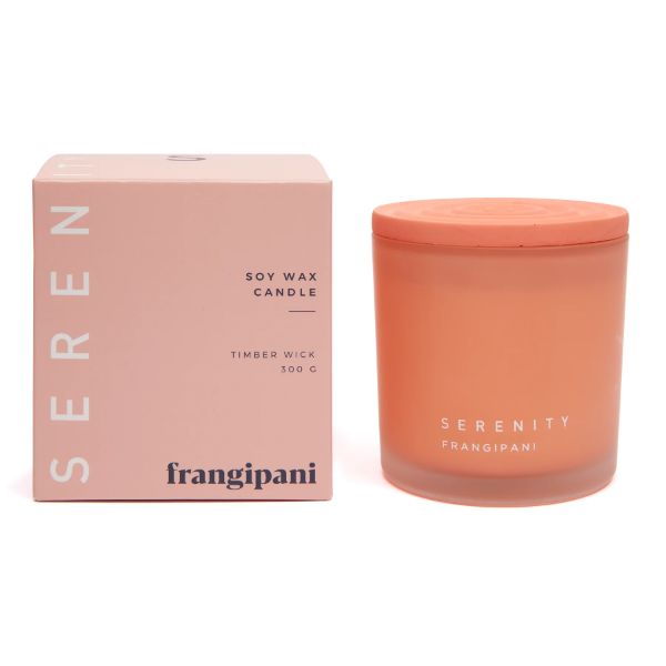 Coloured Frost Frangipani Candle - 300g