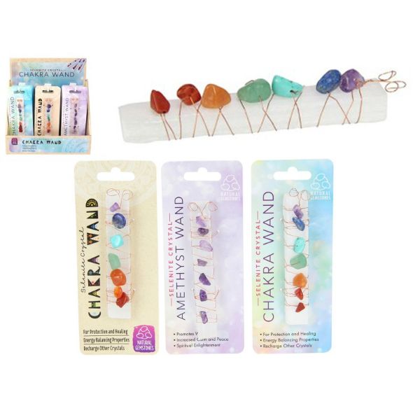Chakra Selenite Wand