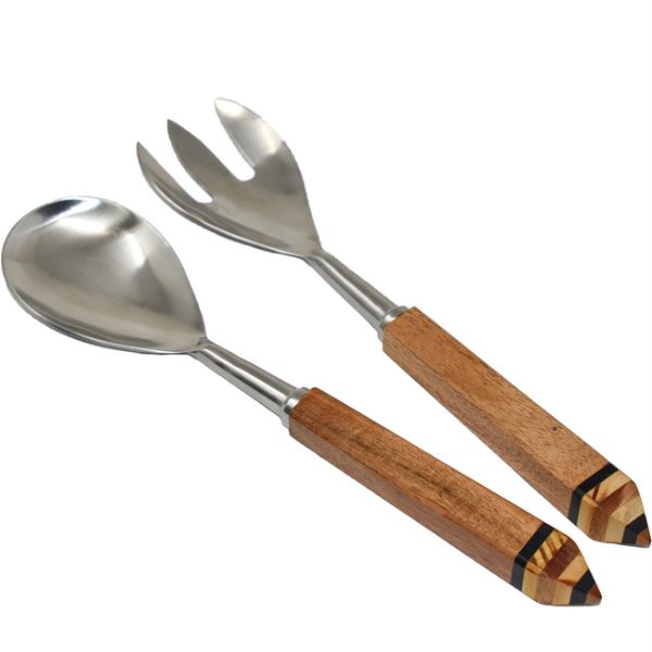 2 Pack Metal Salad Serving Spoon - 28cm x 7cm