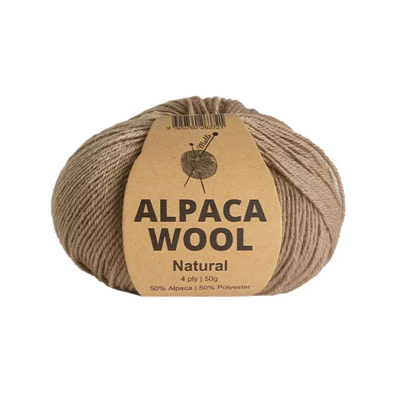Natural Alpaca Wool Mix Yarn - 50g