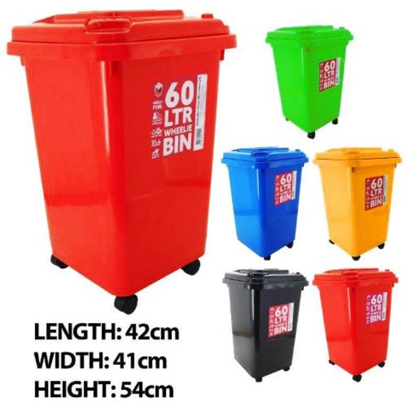 Bright Wheelie Bin - 60L