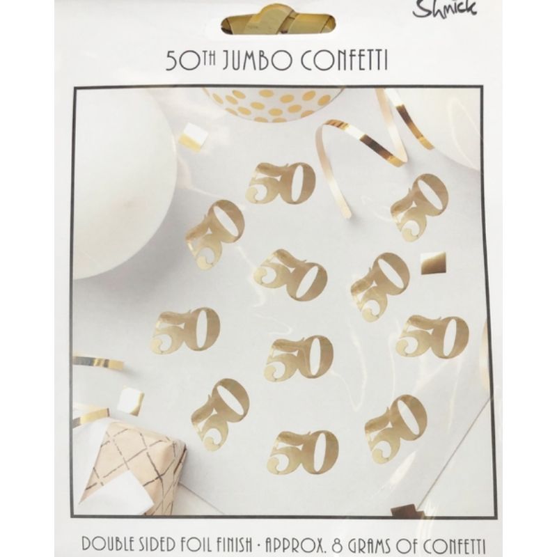 Metallic Gold 50 Jumbo Confetti Scatters - 8g