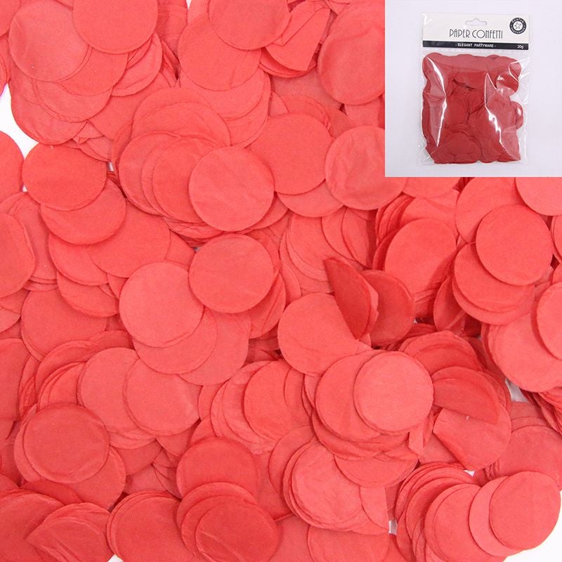 Red Paper Confetti 25mm - 20g