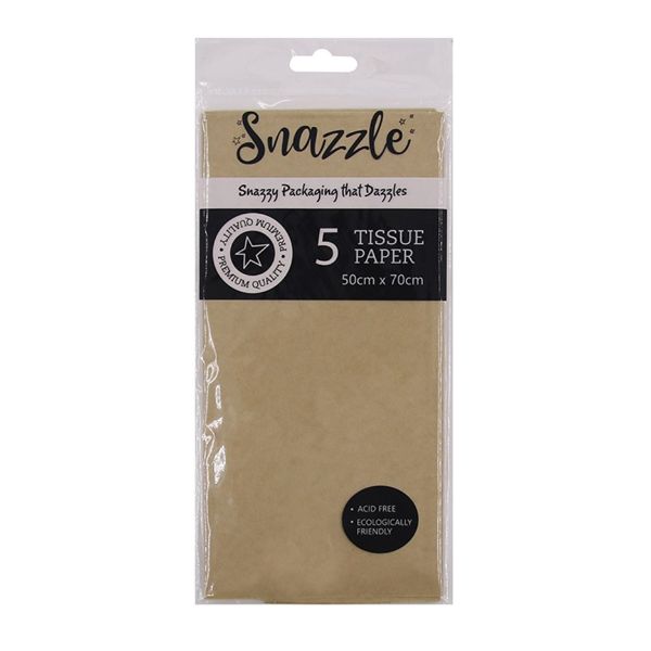 5 Pack Kraft Tissue Paper - 50cm x 70cm