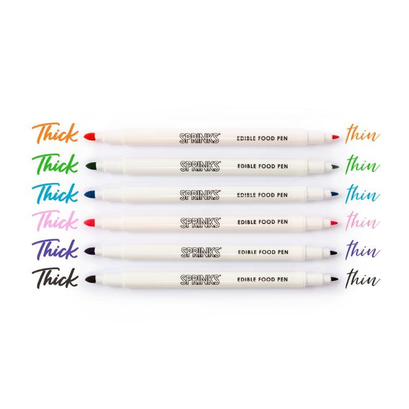 6 Pack Sprinks Pastel Pack Edible Food Pen Set